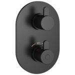 Flova Smart Round SmartBOX Shower Finishing Set Matt Black