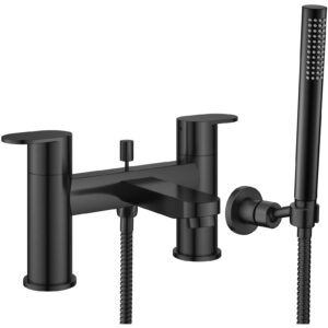 Flova Smart 2-Hole Deck Mounted Bath Shower Mixer Tap Matt Black