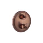 Flova Liberty Round Shower Pack with Brass Rainshower & Handshower Bronze