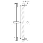 Flova Square Slide Rail Square Plate Chrome