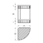 Flova Brass Double Corner Rack