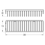 Flova Brass Single Rack 360mm