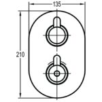 Flova Smart Slim Oval Single Outlet Shower Trim Kit Only