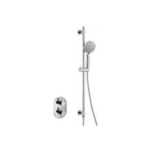 Flova Smart Round Shower Pack with Slide Rail Chrome