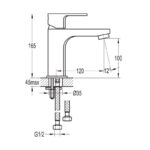 Flova Smart Single Lever Basin Mixer with Clicker Waste