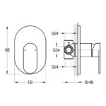 Flova Smart Concealed Manual Shower Mixer
