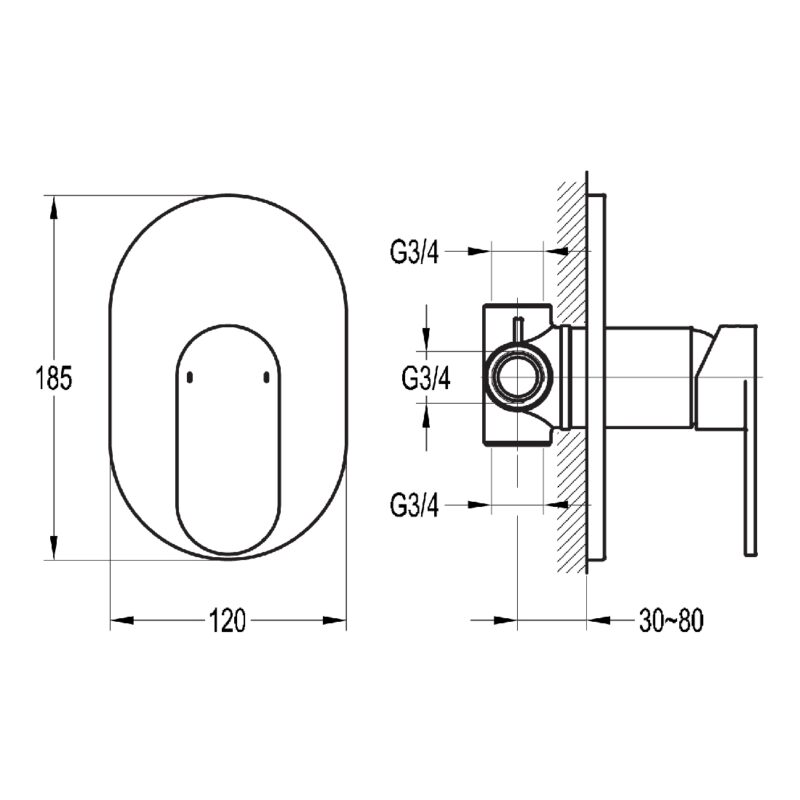 Flova Smart Concealed Manual Shower Mixer