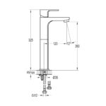 Flova Smart Tall Single Lever Basin Mixer with Clicker Waste