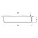 Flova Sofija Brass Single Bar Towel Rail 360mm