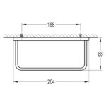 Flova Sofija Brass Guest Towel Rail
