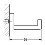 Flova Sofija Brass Robe Hook