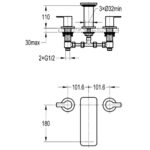 Flova Spring 3-Hole Deck Mounted Bath Filler