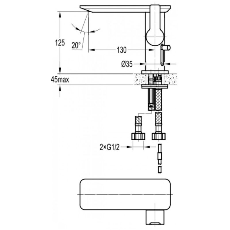 Flova Spring Mono Basin Mixer Tap
