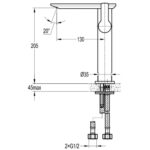 Flova Spring Tall Mono Basin Mixer