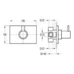 Flova Str8 Thermostatic Shower with Dual Outlet 1/2" Connections