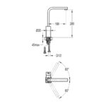 Flova Str8 Single Lever Swivel Spout Monobloc Kitchen Mixer