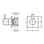 Flova Str8 Concealed Hot Shut Off Valve 1/2"