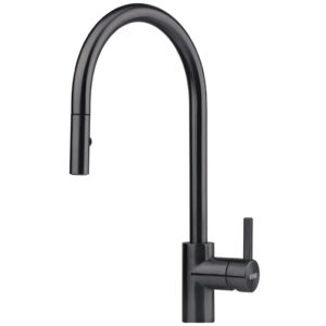 Franke Eos Neo Industrial Black Sink Mixer Tap with Pull-Down Spray