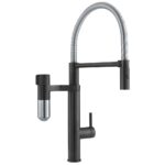 Franke Vital Capsule 3-in-1 Semi-Pro Filter Tap Matt Black/Decor Steel