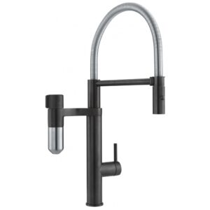 Franke Vital Capsule 3-in-1 Semi-Pro Filter Tap Matt Black/Decor Steel
