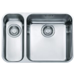 Franke Largo LAX 160-36-16 Undermount Steel Sink, Left Small Bowl