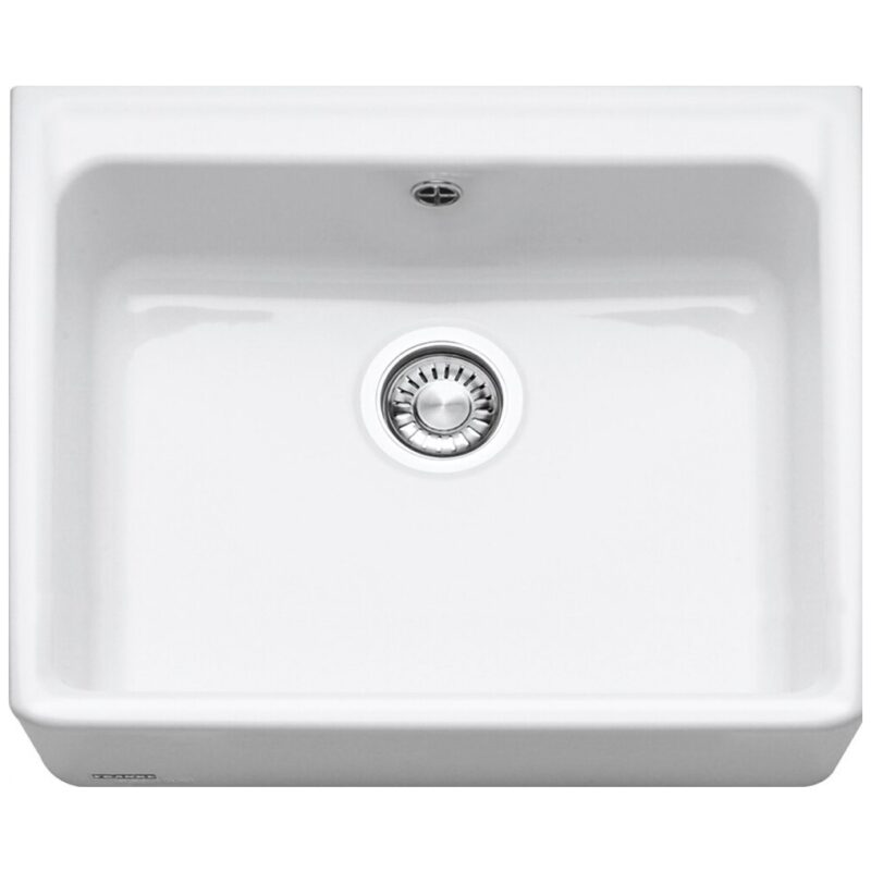 Franke Belfast White 600x500mm Sit-On Ceramic 1 Bowl Kitchen Sink