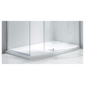 Aquaglass Purity Closing 1350x900mm Dedicated Shower Tray Right