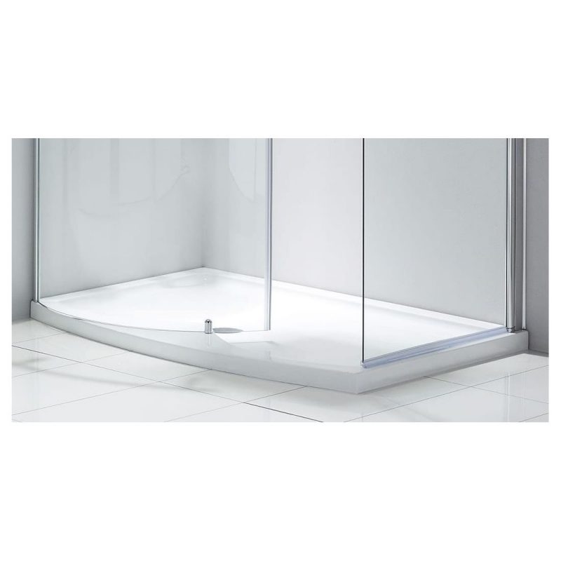 Aquaglass Purity Closing 1350x900mm Dedicated Shower Tray Left