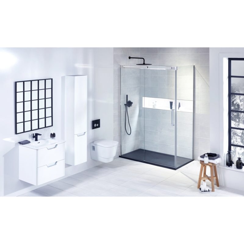 Aquaglass  Linear 1200mm Slider Shower Door
