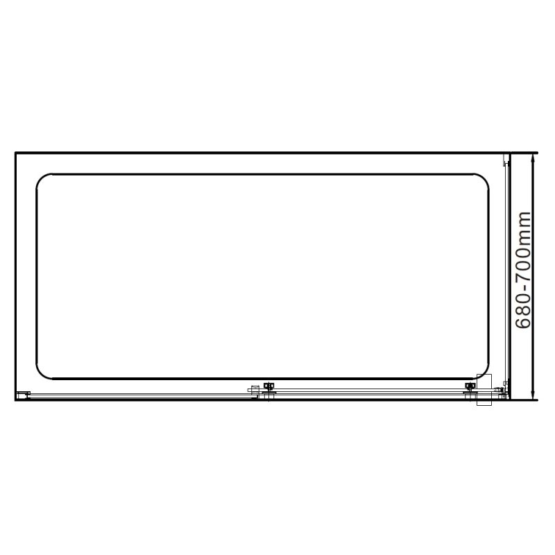 Aquaglass  Linear Slider Side Panel 700mm