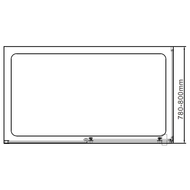 Aquaglass  Linear Slider Side Panel 800mm
