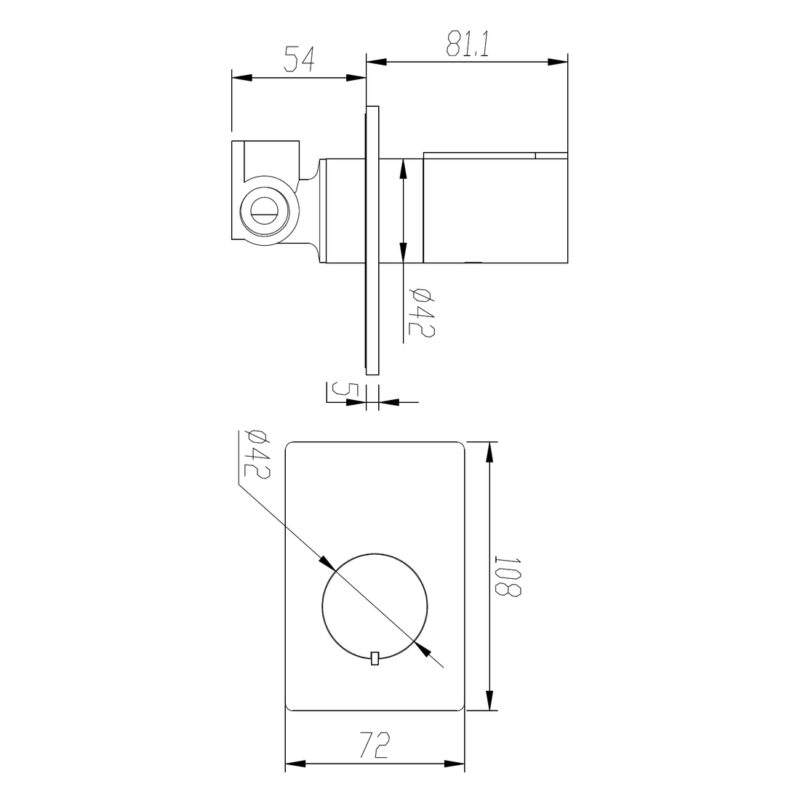 Aquaflow Velar Single Shower Valve Black