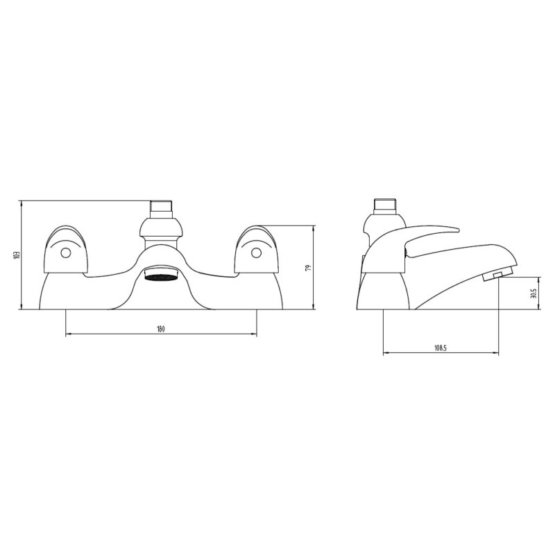 Aquaflow Compact Bath Shower Mixer