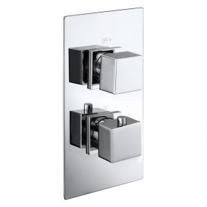 Aquaflow Italia Cube Twin Concealed Shower Valve with Diverter
