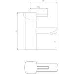 Aquaflow Cubix2 Mono Basin Mixer with Click Clack Waste