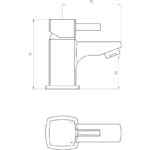 Aquaflow Cubix2 Mini Mono Basin Mixer
