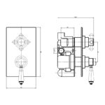 Holborn Edwardian Square Concealed Thermostatic Shower Valve