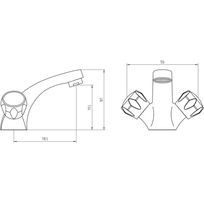 Aquaflow Entree Mono Basin Mixer with Click Clack Waste