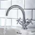Aquaflow Fusion X Head Mono Basin Mixer with Swivel Spout