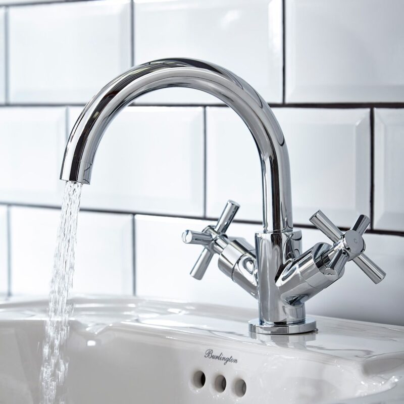 Aquaflow Fusion X Head Mono Basin Mixer with Swivel Spout