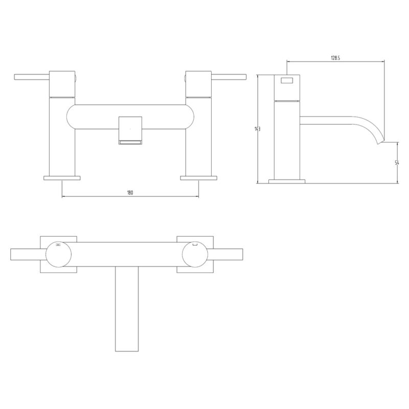 Aquaflow Gemini Bath Filler