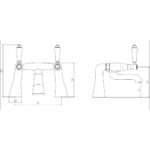 Aquaflow Holborn Lever Bath Filler