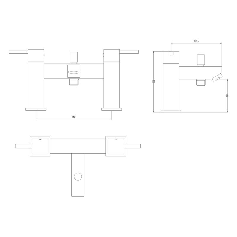 Aquaflow Ixos Bath Shower Mixer
