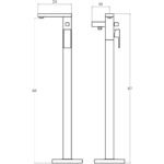 Aquaflow Ixos Freestanding Bath Shower Mixer