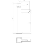 Aquaflow Ixos Tall Mono Basin Mixer