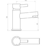 Aquaflow Petit Mini Basin Mixer with Click Clack Waste