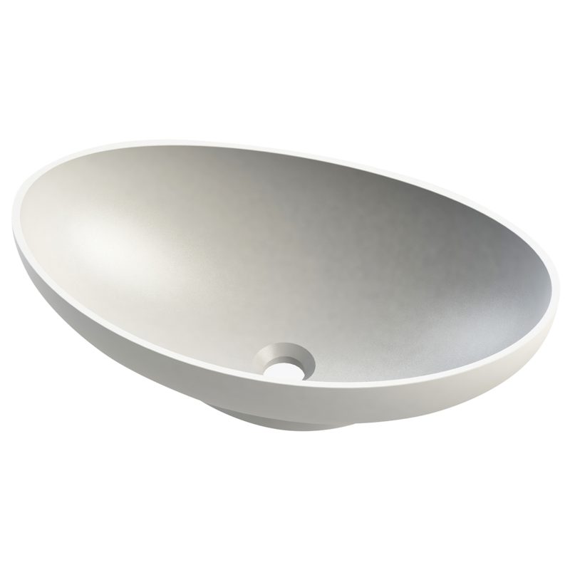 Aquanatural Queen Oval Stone Solid Surface Basin