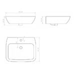 Aquaceramica Piccolo 570mm Basin (1 Tap Hole)