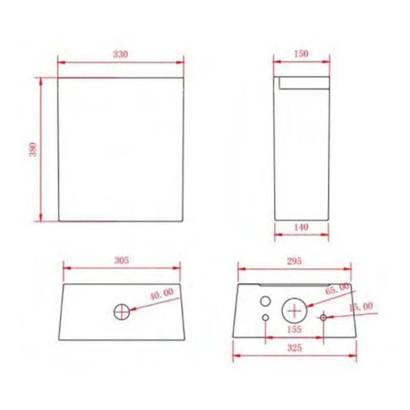 Aquaceramica Piccolo Close Coupled Cistern