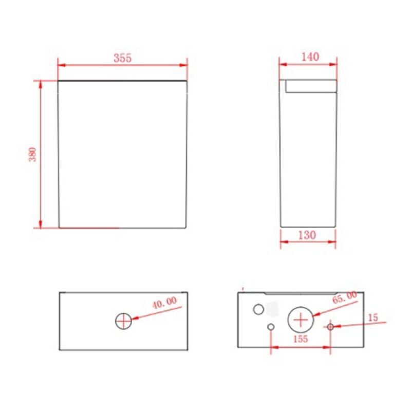 Aquaceramica Bella Close Coupled Cistern